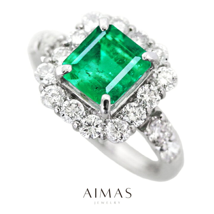 楽天市場】コロンビア産ビビッドグリーンエメラルド 1.93ct リング 12 