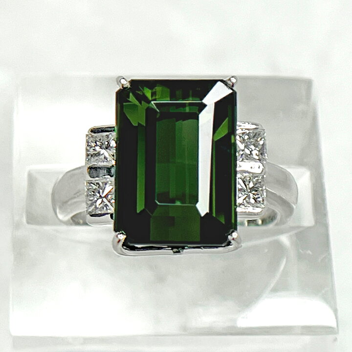 楽天市場】【ｾｰﾙ】グリーントルマリン 11.08ct リング 17.5号 PT900 