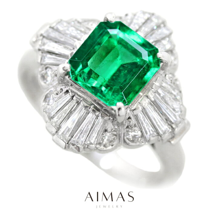 楽天市場】コロンビア産ビビッドグリーンエメラルド 1.78ct リング 16 