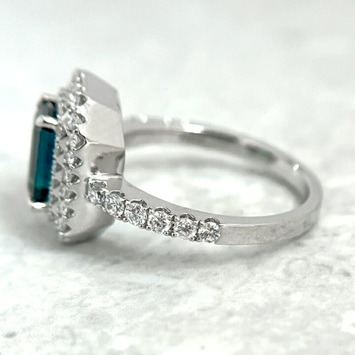 楽天市場】インディコライトトルマリン 1.484ct リング 12号 PT950  