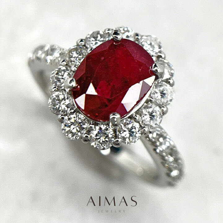 楽天市場】ルビー 1.97ct リング 12号 PT900 プラチナ 指輪  