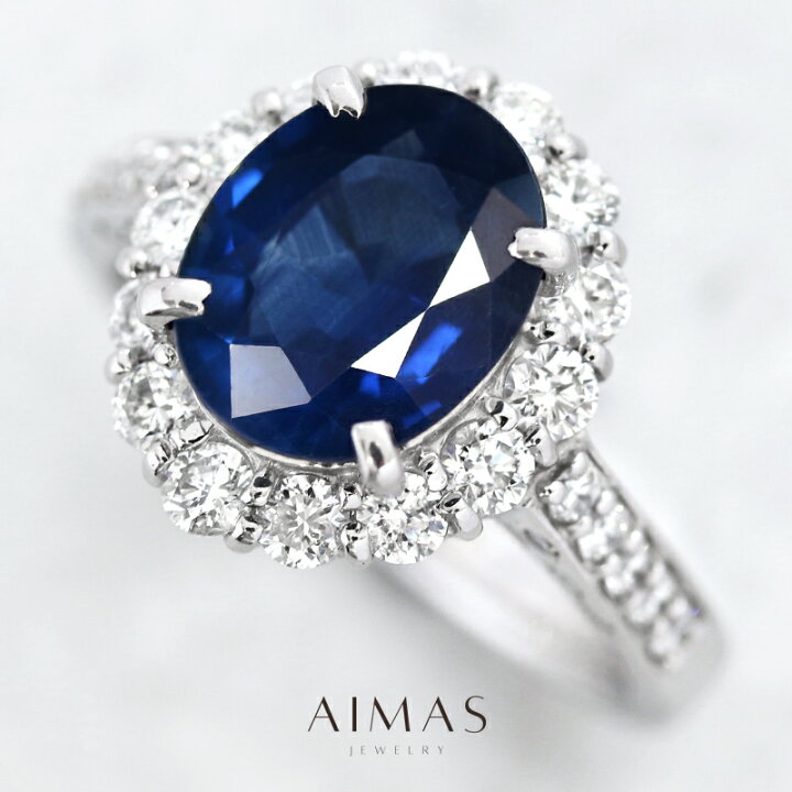 ロイヤルブルー ほぼ1.5ct サファイア ダイヤモンド プラチナ リング 