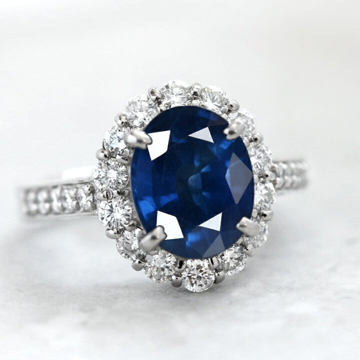 楽天市場】ロイヤルブルーサファイア 2.98ct リング 12号 PT900 