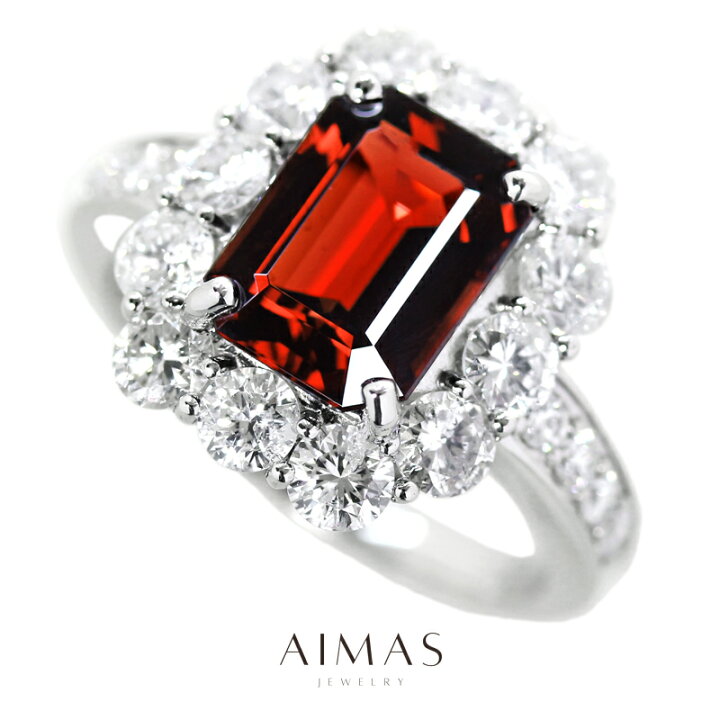 楽天市場】ミャンマー産レッドスピネル 2.75ct リング 12号 PT950 