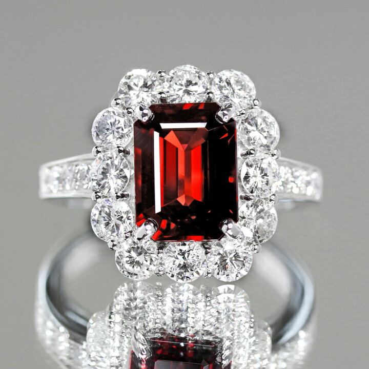 楽天市場】ミャンマー産レッドスピネル 2.75ct リング 12号 PT950 