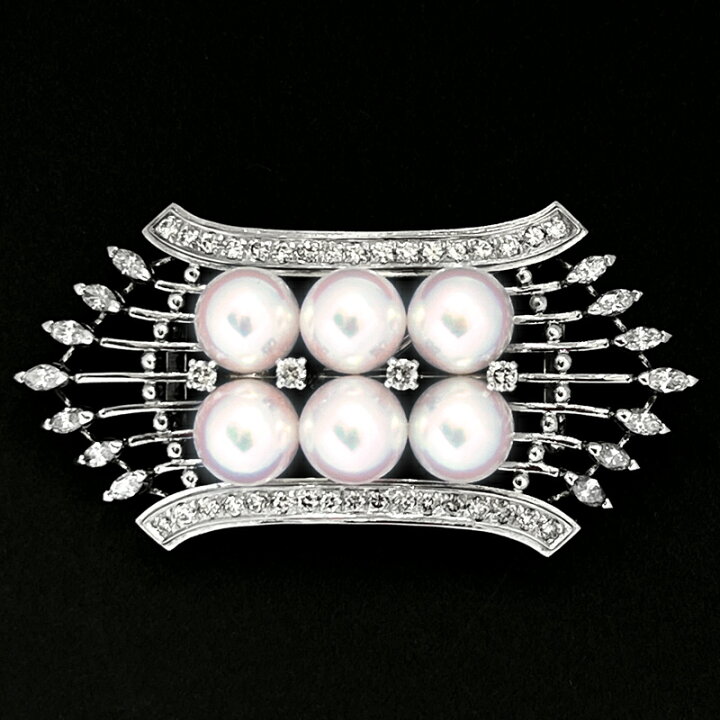 楽天市場】【MIKIMOTO】ミキモト あこや真珠 7.5mm ブローチ PT950 