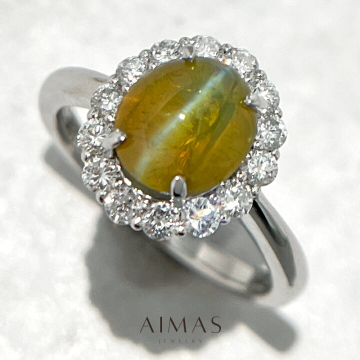楽天市場】【ｾｰﾙ】クリソベリルキャッツアイ 2.95ct リング 10号 PT900 