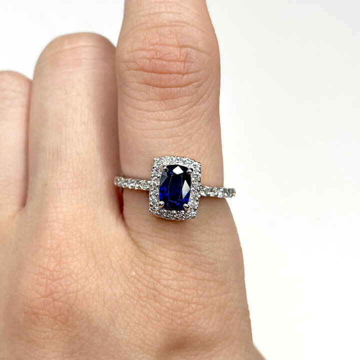 楽天市場】ロイヤルブルーサファイア 1.47ct リング 12号 PT900 