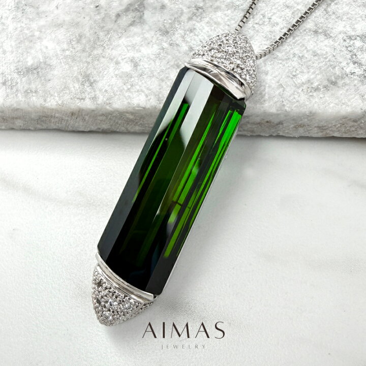 楽天市場】【ｾｰﾙ】グリーントルマリン 26.22ct ネックレス PT900/850 