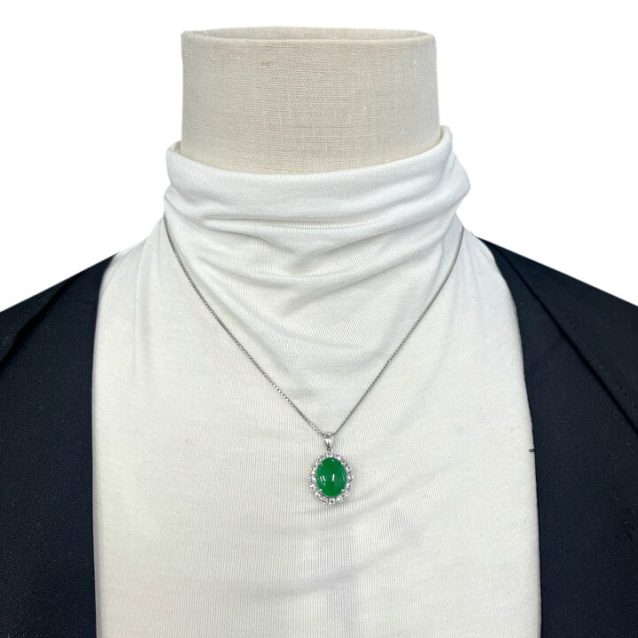 楽天市場】翡翠 3.4ct ネックレス PT850/PT900 プラチナ ダイヤモンド  