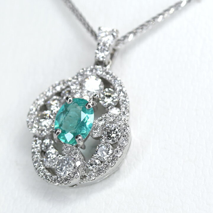 楽天市場】ブラジル産パライバトルマリン 0.36ct ネックレス PT900  