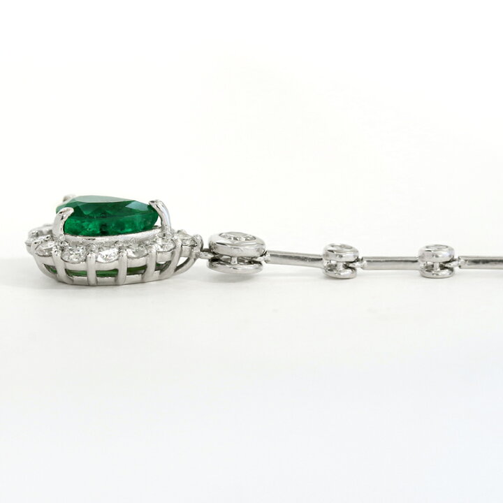 楽天市場】エメラルド 1.5ct ネックレス PT900/850 ネックレス 