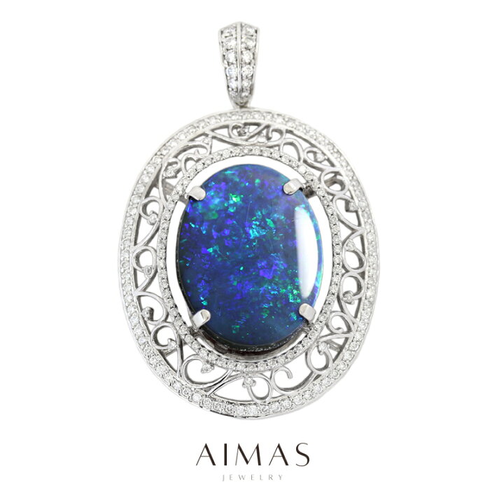 楽天市場】ブラックオパール 23.902ct ペンダントトップ PT900 
