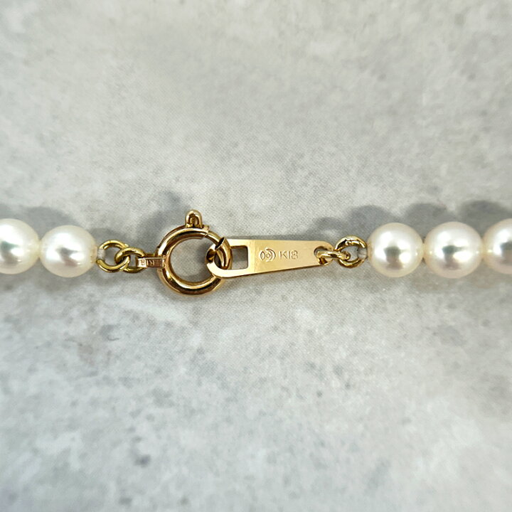 楽天市場】【TASAKI】田崎真珠 タサキ パール 約4mm ネックレス K18YG 