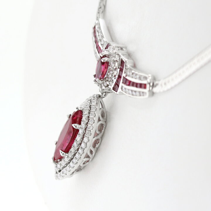 楽天市場】【ｾｰﾙ】ミャンマー産ルビー 2.384ct ネックレス K18WG 