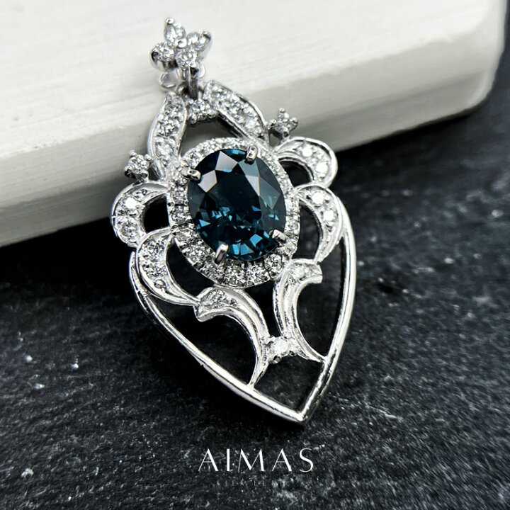楽天市場】ブルースピネル 2.33ct ペンダントトップ PT900 プラチナ 