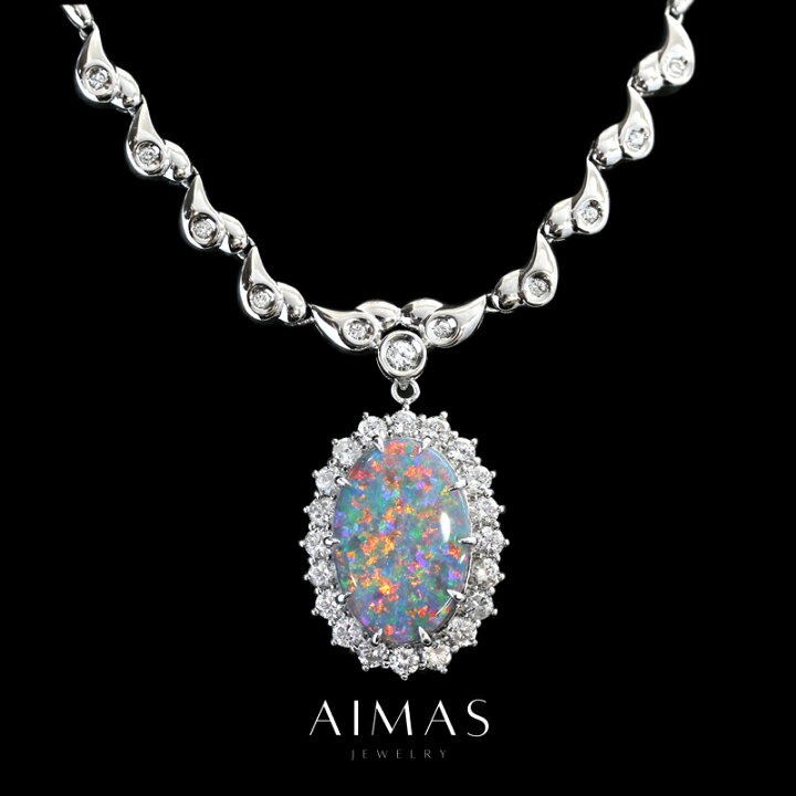 楽天市場】【ｾｰﾙ】ブラックオパール 7.96ct ネックレス PT950/850 