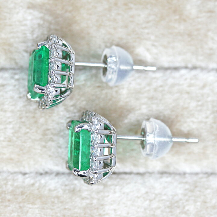楽天市場】コロンビア産ビビッドグリーンエメラルド 1.28ct/1.25ct 