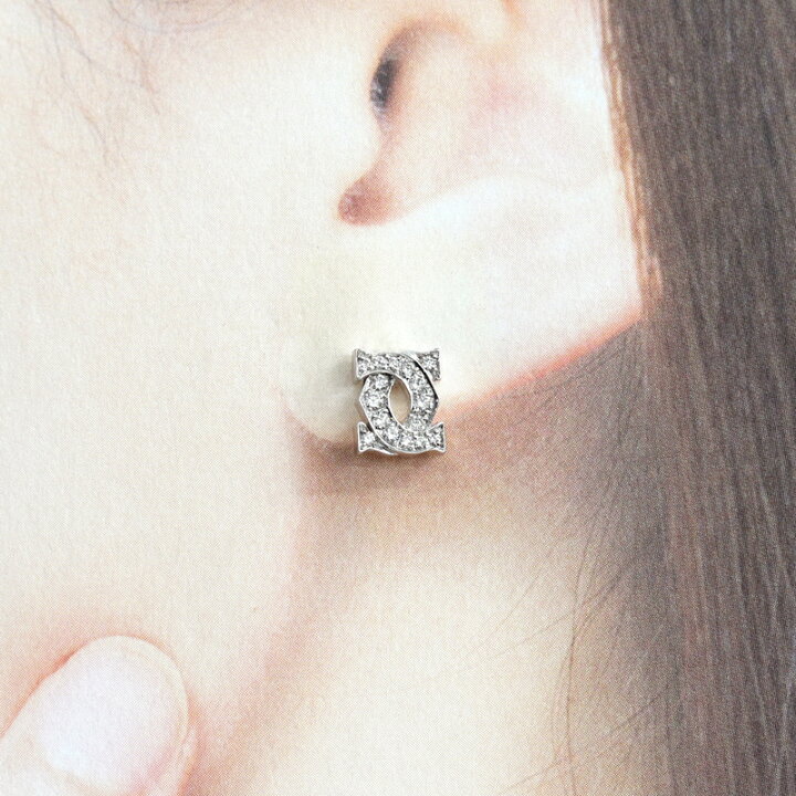 楽天市場】【Cartier】カルティエ ダイヤモンド 16P/16P ピアス K18WG 