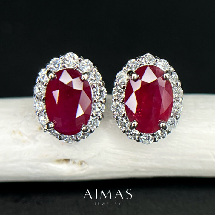 楽天市場】【ｾｰﾙ】ピジョンブラッドルビー 1.401ct/1.26ct ピアス 