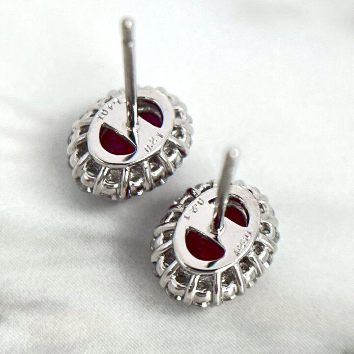 楽天市場】ピジョンブラッドルビー 1.401ct/1.26ct ピアス PT900 