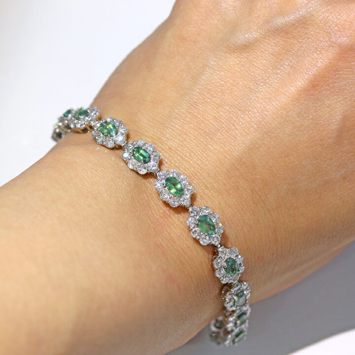 楽天市場】アレキサンドライト 4.74ct ブレスレット PT900/850  