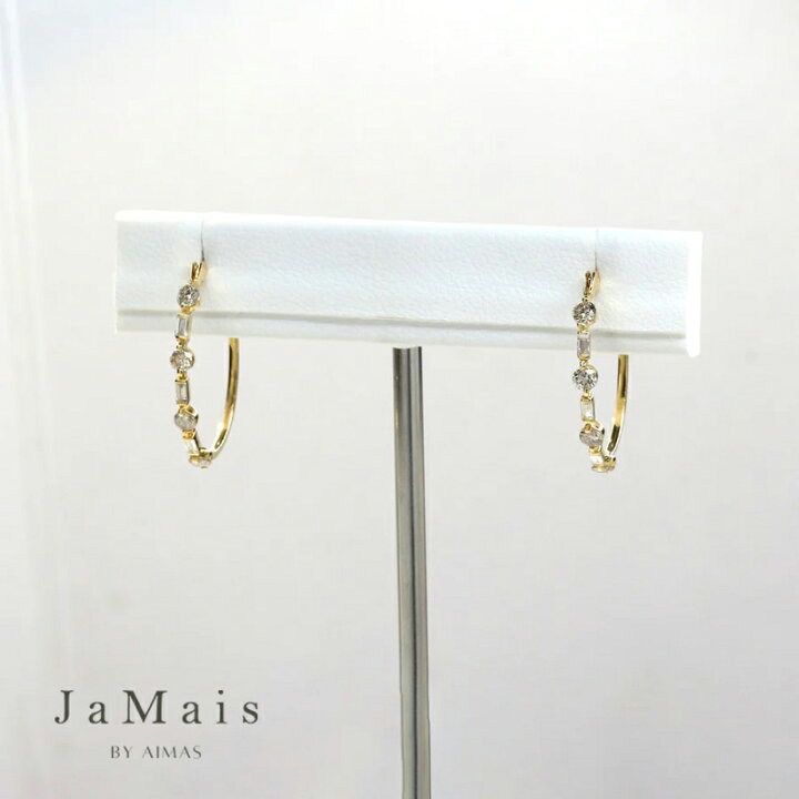 楽天市場】【JaMais】ダイヤモンド 0.25ct/0.25ct ピアス K18YG 18金  