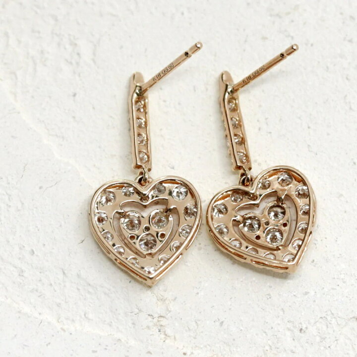 楽天市場】【JaMais】ダイヤモンド 0.5ct/0.5ct ピアス K18PG 18金 