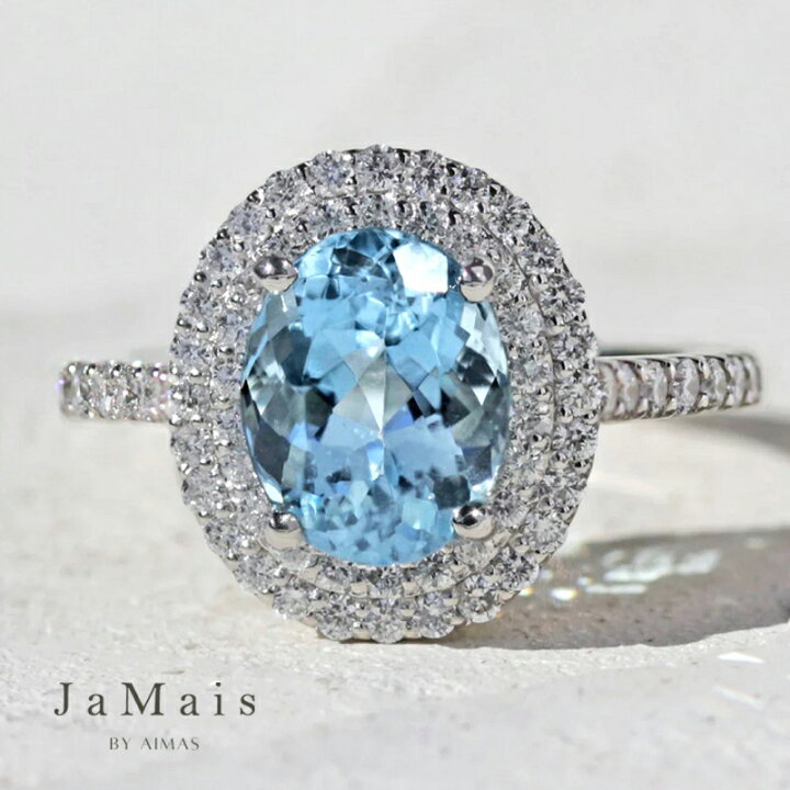 楽天市場】【JaMais】Double -ドゥブル- アクアマリン 約1.55ct リング  