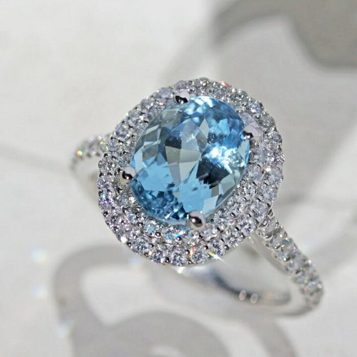 楽天市場】【JaMais】Double -ドゥブル- アクアマリン 約1.55ct リング 