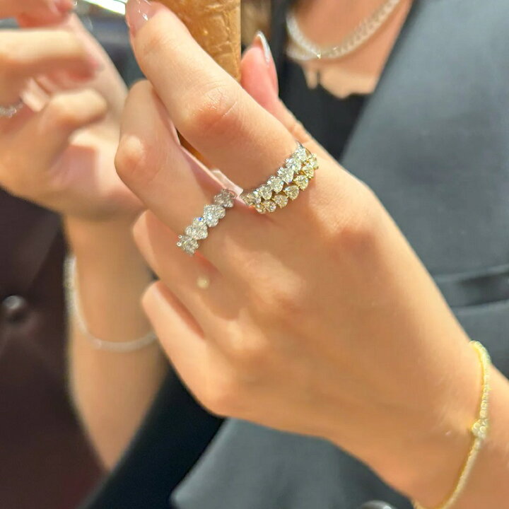 楽天市場】【JaMais】ダイヤモンド 1ct ハーフエタニティリング 12号 