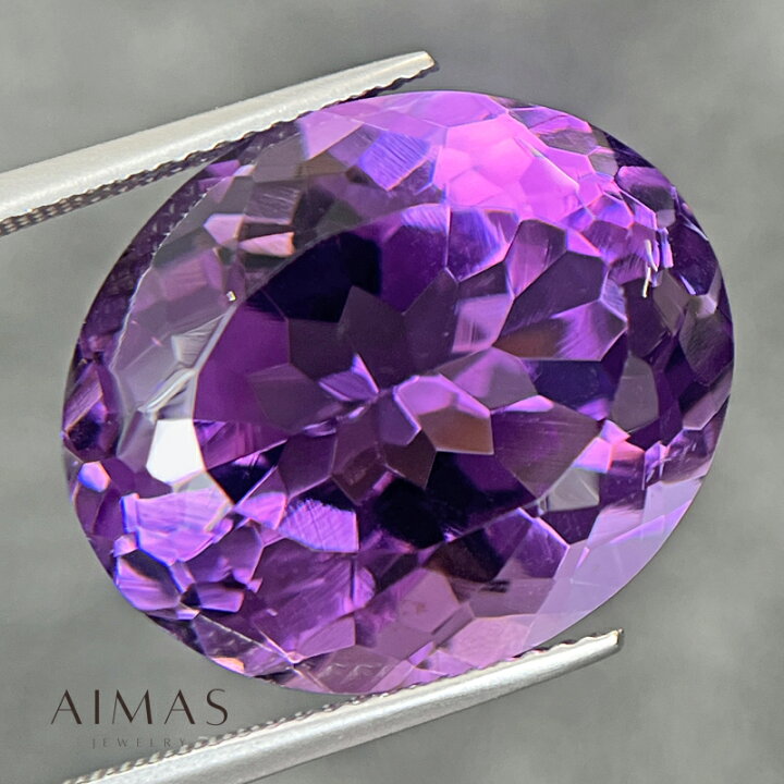 Silver925◇カットの煌めき アメジスト 7x5mm オーバル ピアス 