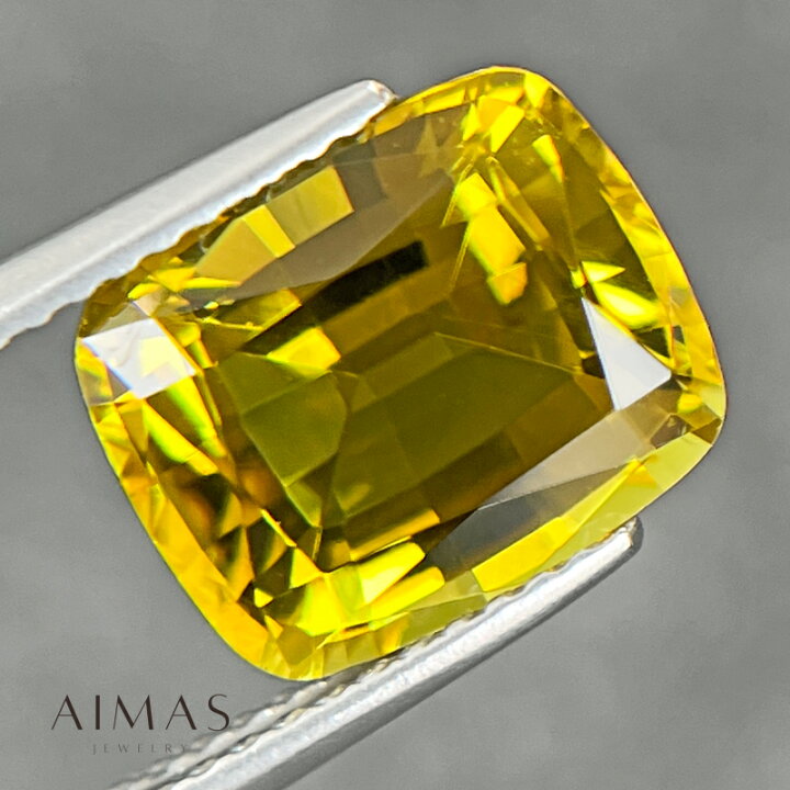 楽天市場】イエロートルマリン 4.24ct ルース ◇ クッションカット 