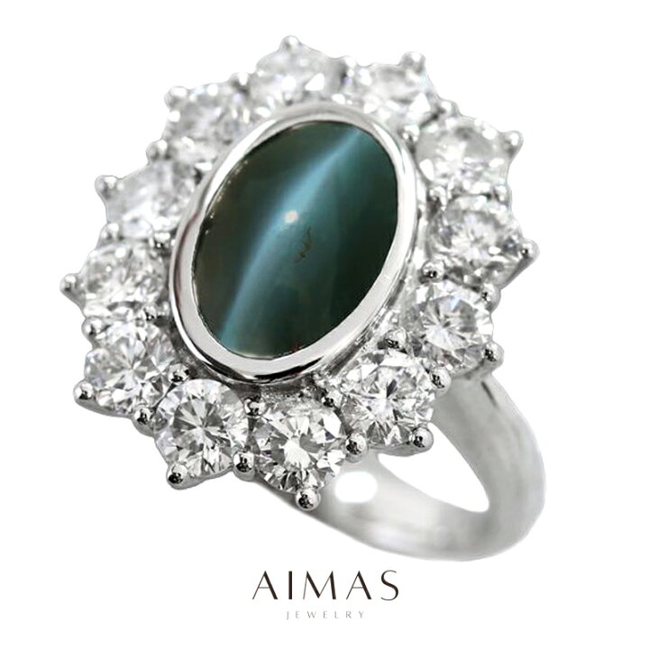 楽天市場】アレキサンドライトキャッツアイ 4.466ct リング 12号 PT950 