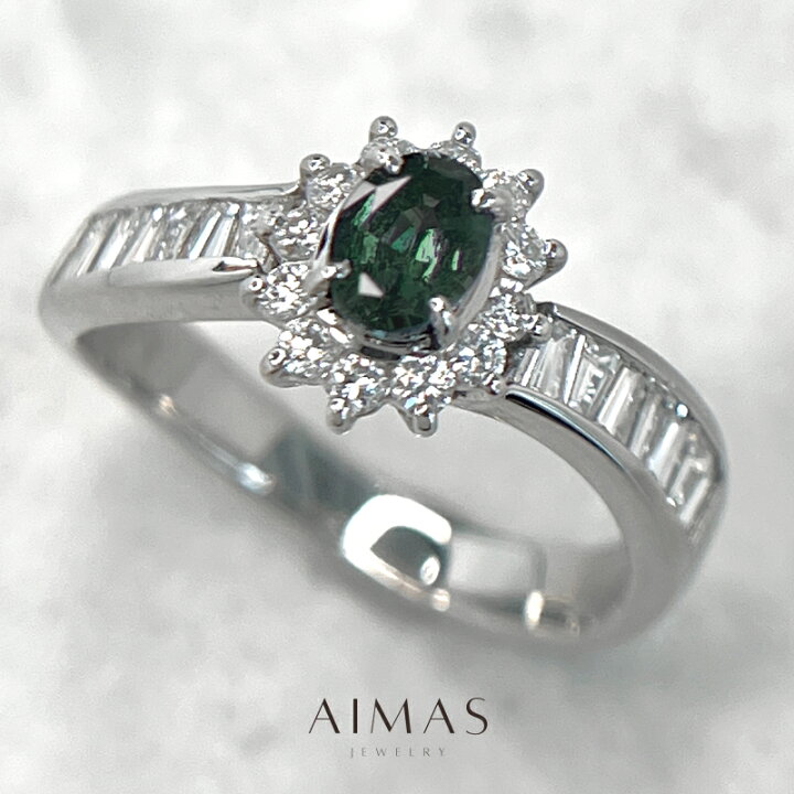 楽天市場】【ｾｰﾙ】アレキサンドライト 0.43ct リング 12号 PT900 