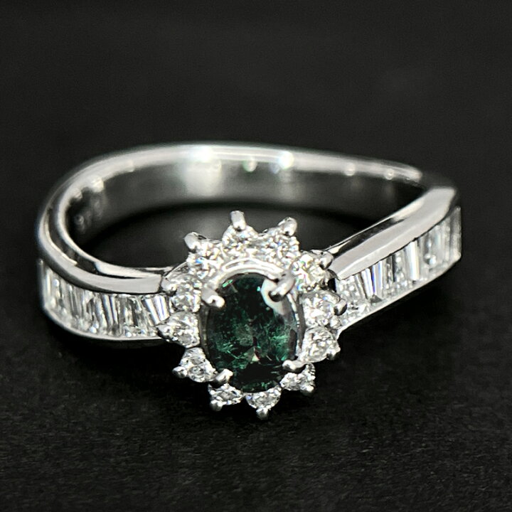 楽天市場】【ｾｰﾙ】アレキサンドライト 0.43ct リング 12号 PT900 