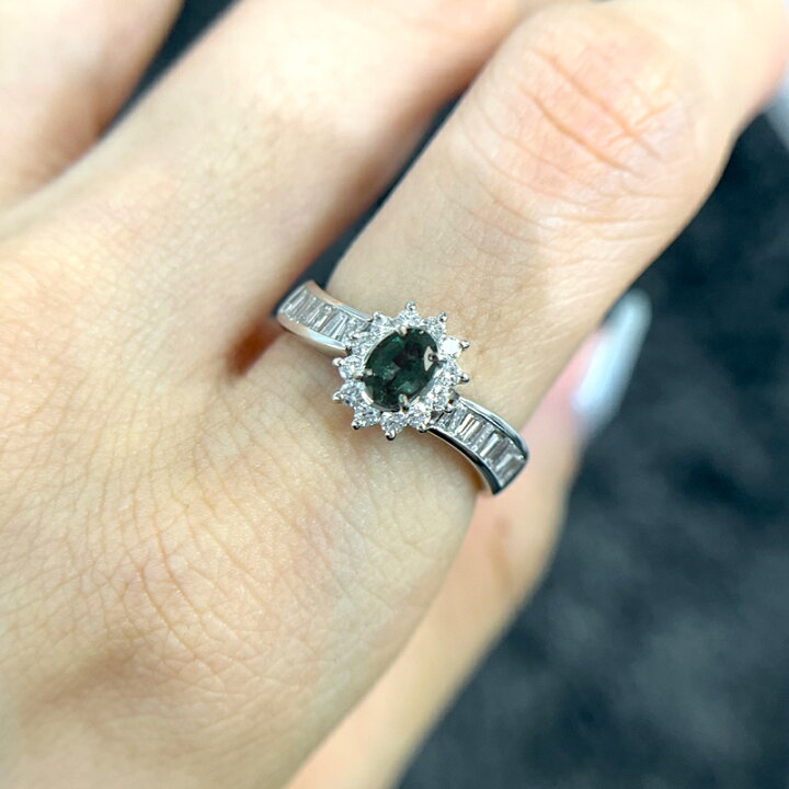 楽天市場】【ｾｰﾙ】アレキサンドライト 0.43ct リング 12号 PT900 