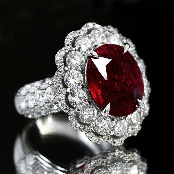 楽天市場】【ｾｰﾙ】タイ産ルビー 6.53ct リング 12号 PT950 プラチナ 
