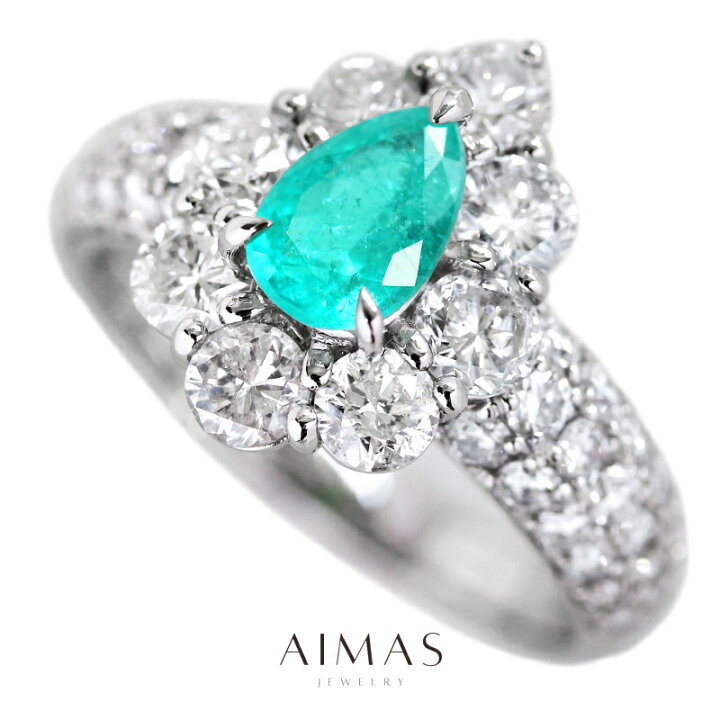 楽天市場】ブラジル産パライバトルマリン 0.74ct リング 12号 PT900 