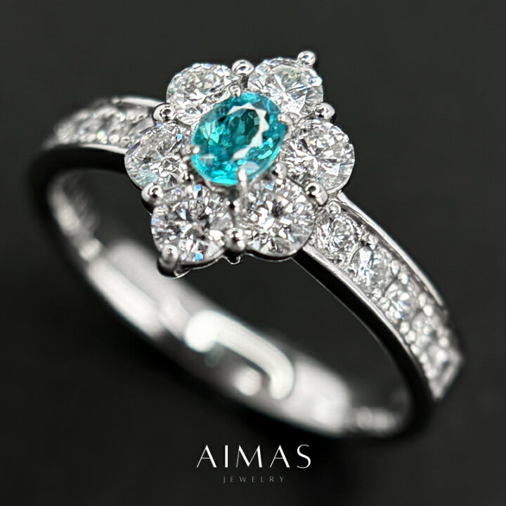 楽天市場】パライバトルマリン 0.168ct リング 13号 PT900 プラチナ 