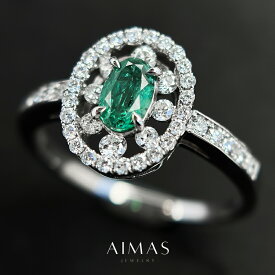 ブラジル産パライバトルマリン 0.31ct リング 12号 PT950 プラチナ 指輪 ダイヤモンド オーバル ダイヤ取り巻き ヘイロー フラワー お花 花火 ギフト プレゼント 産地証明 10月誕生石 希少石 レアストーン ＜鑑別書＞【新品】【ジュエリー】【送料無料】RBE.MA