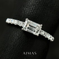 楽天市場】エメラルドカットダイヤリングの通販