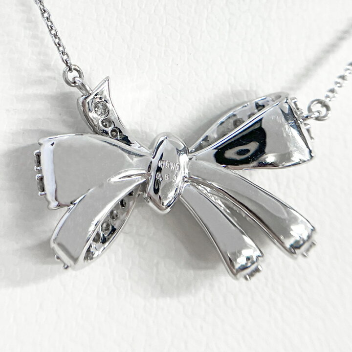 楽天市場】ダイヤモンド 0.83ct ネックレス K18WG ホワイトゴールド 18  