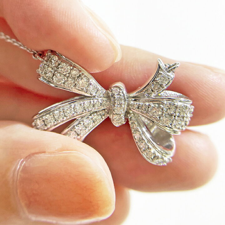 楽天市場】ダイヤモンド 0.83ct ネックレス K18WG ホワイトゴールド 18  