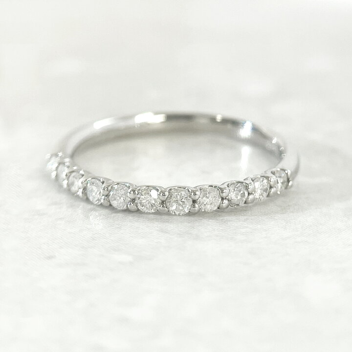 楽天市場】ダイヤモンド 0.3ct ハーフエタニティリング 12号 PT900 