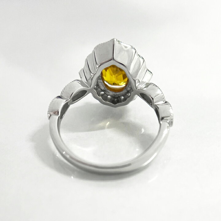 楽天市場】イエローサファイア 2.126ct リング 12号 PT900 プラチナ 