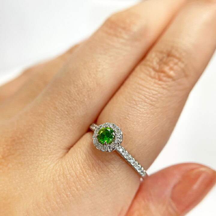楽天市場】デマントイドガーネット ガーネット 0.25ct リング 12号 