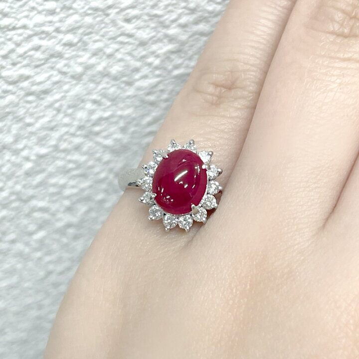 楽天市場】ルビー 2.095ct リング 7.5号 PT900 プラチナ 指輪  