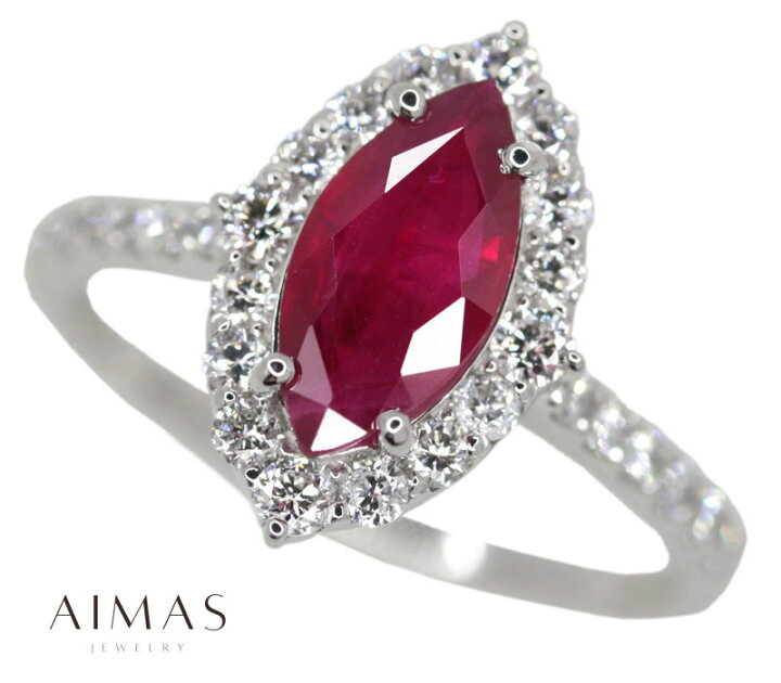 楽天市場】ルビー 1.461ct ダイヤモンド リング 12号 PT900 プラチナ  