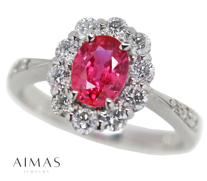 楽天市場】ルビー 1.01ct ダイヤモンド 12号 リング PT900 プラチナ  